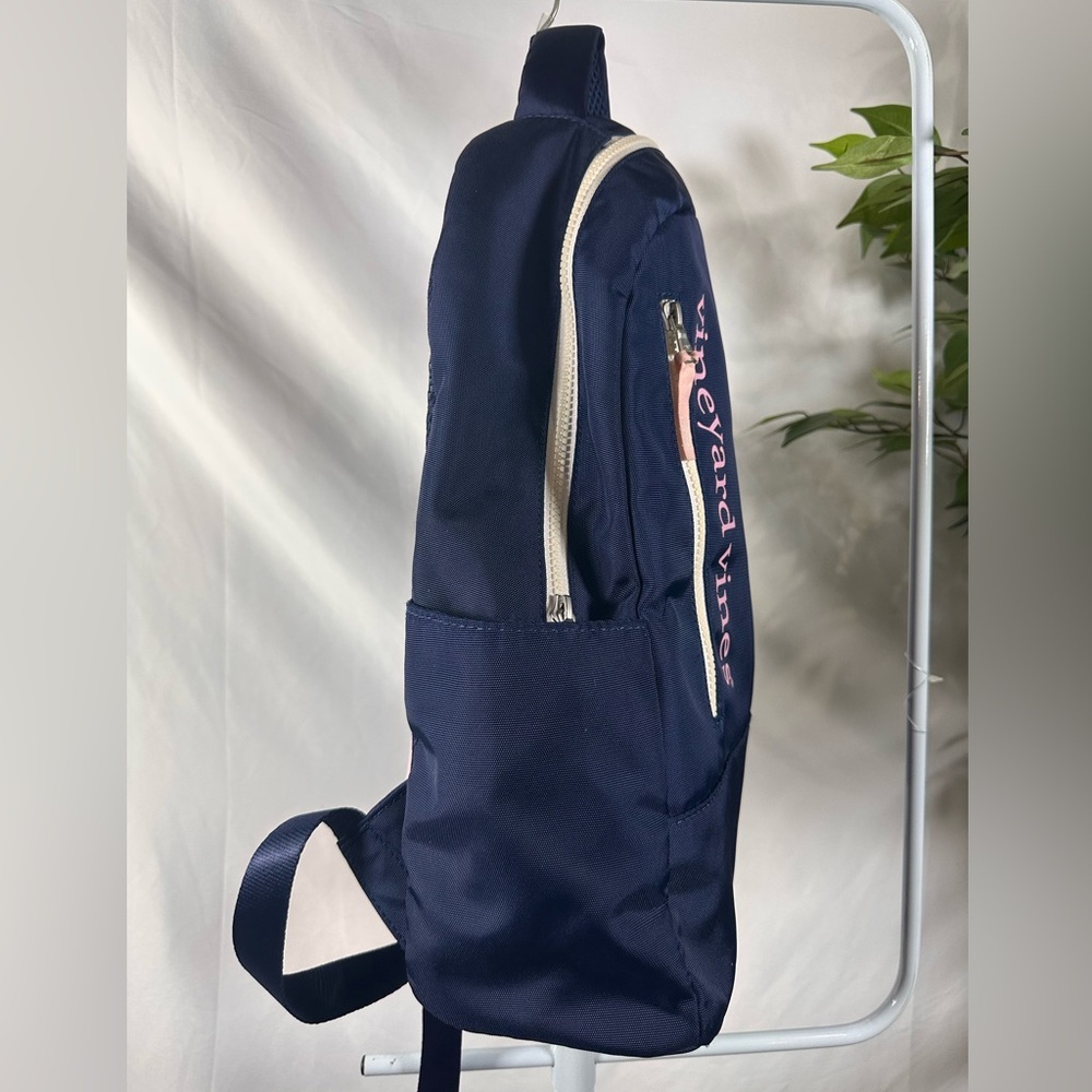 Vineyard Vines Dark Blue Backpack with Pink Accents - Picture 6 of 16